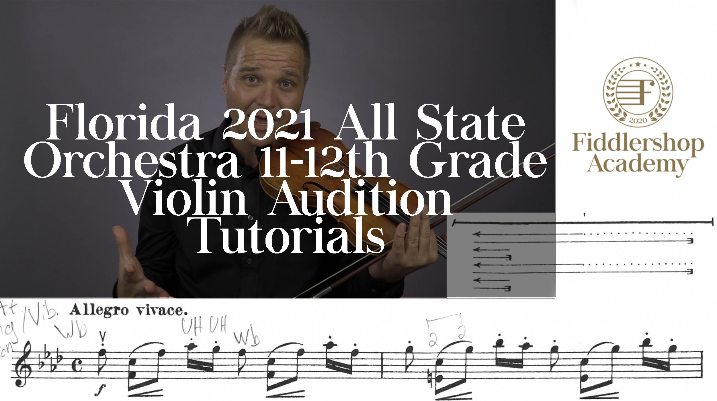 Florida 2021 All State Orchestra 11-12th Grade Violin Tutorials