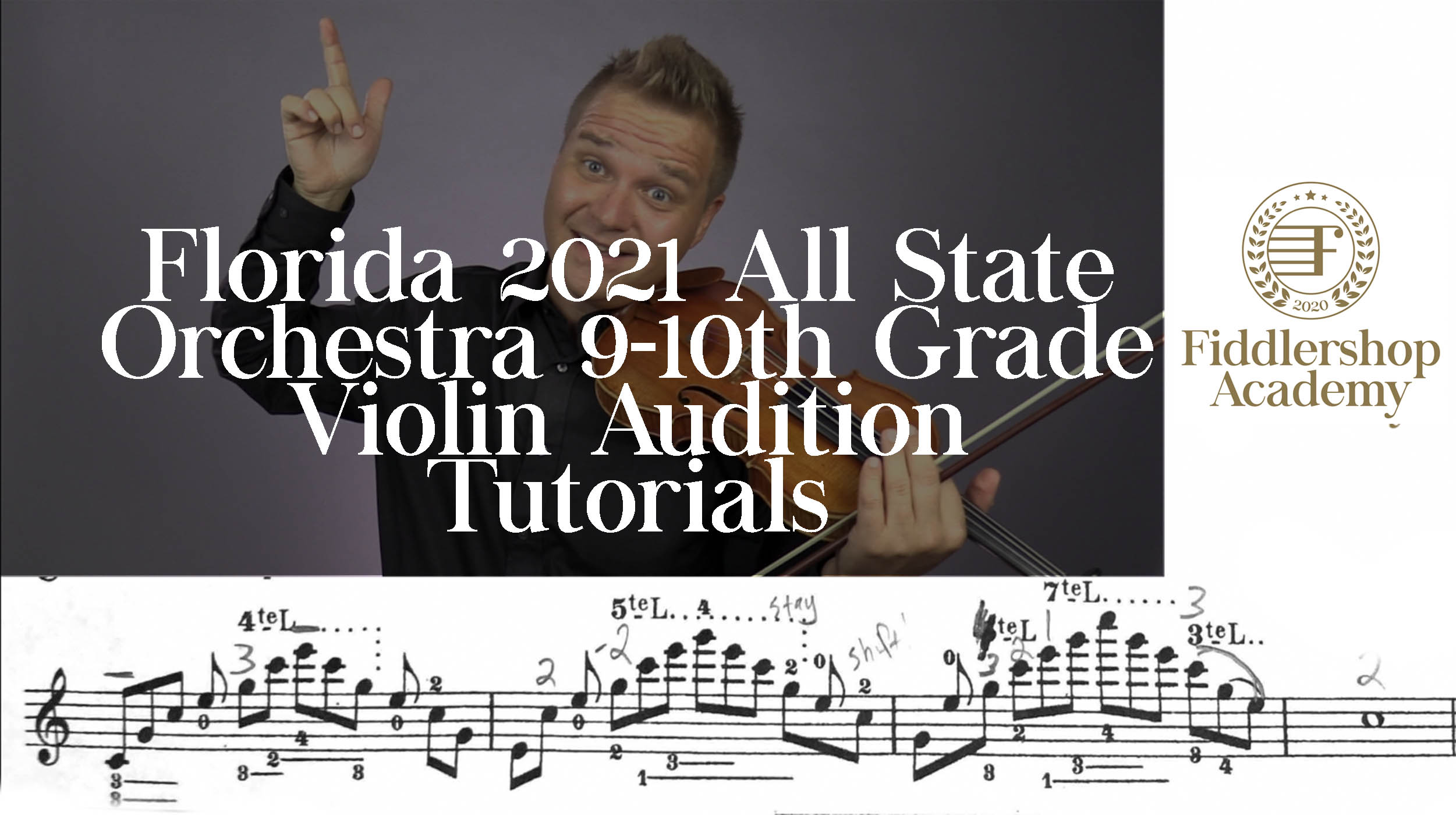 Florida 2021 All State Orchestra 9-10th Grade Violin Tutorials