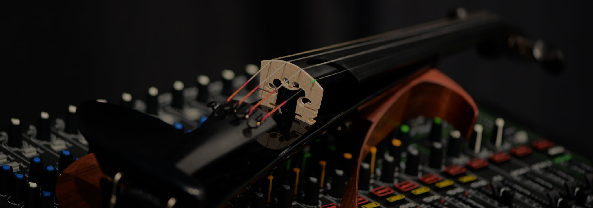 Close up photo of a Yamaha YEV Electric violin