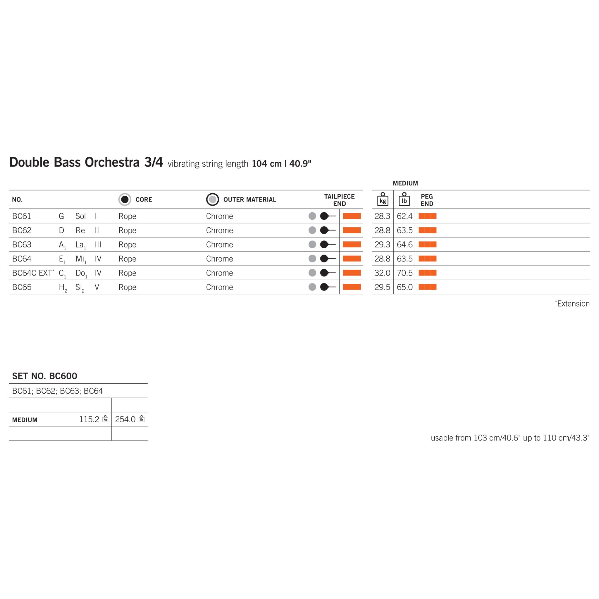 Thomastik Belcanto Bass Low B (V) String