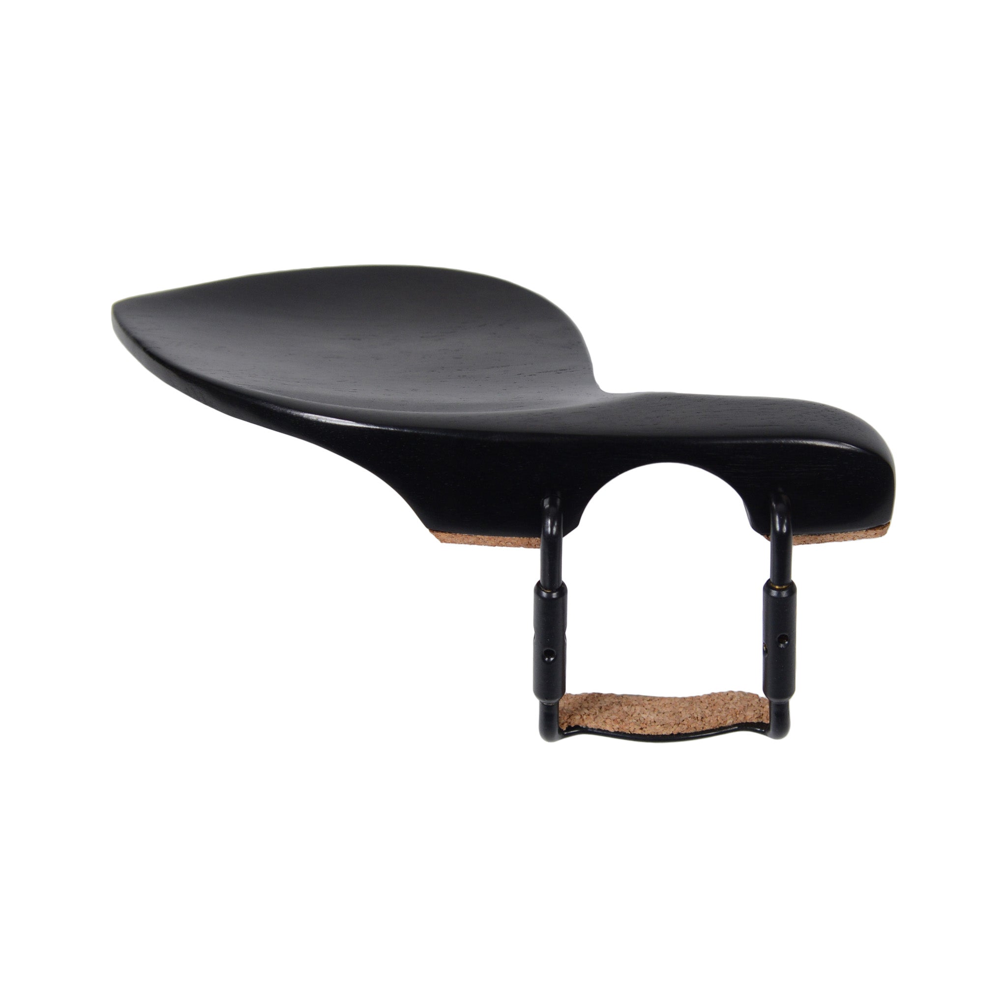 Guarneri Model Chinrest for Violin - Ebony with Black Hardware