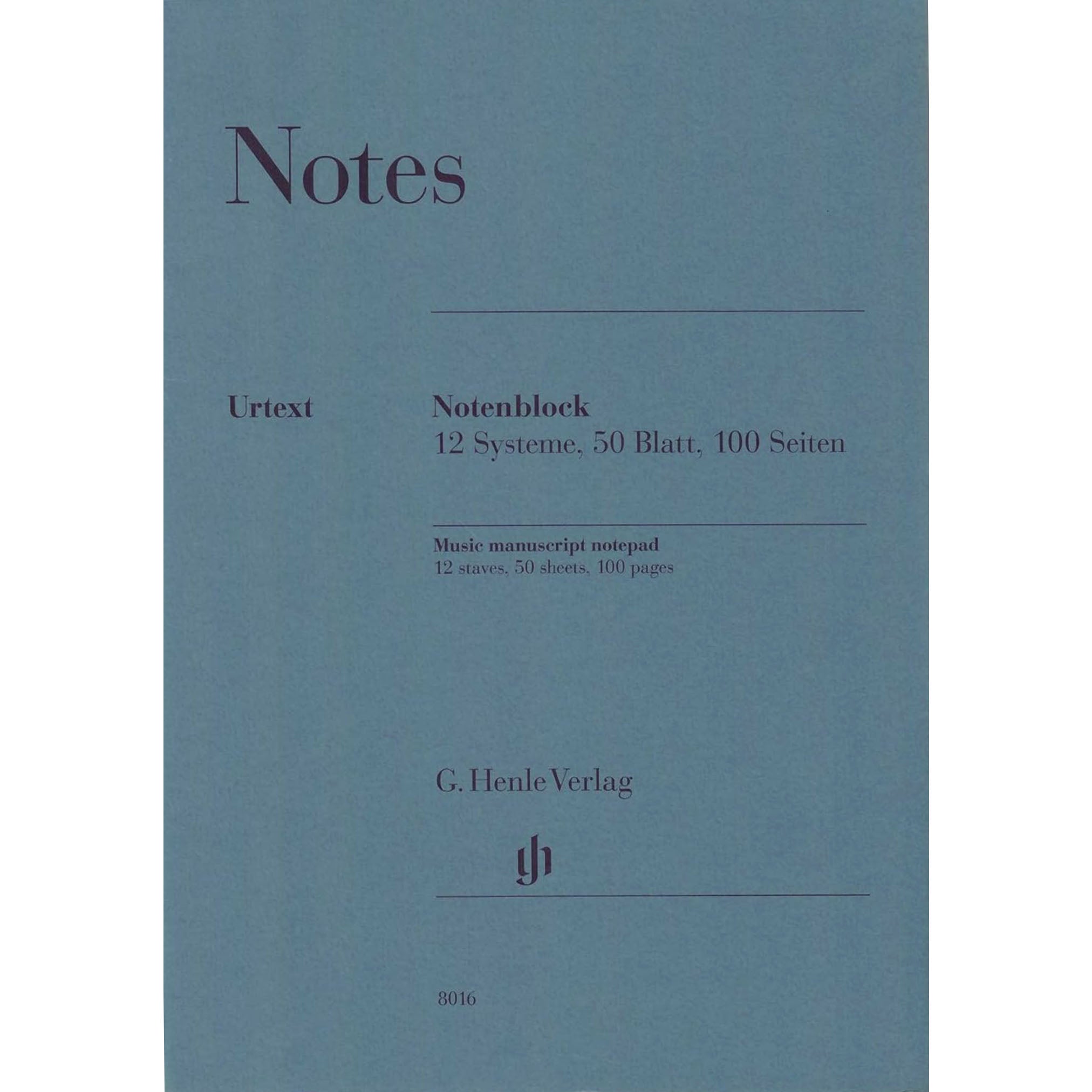 Henle Music Manuscript Paper Notepad