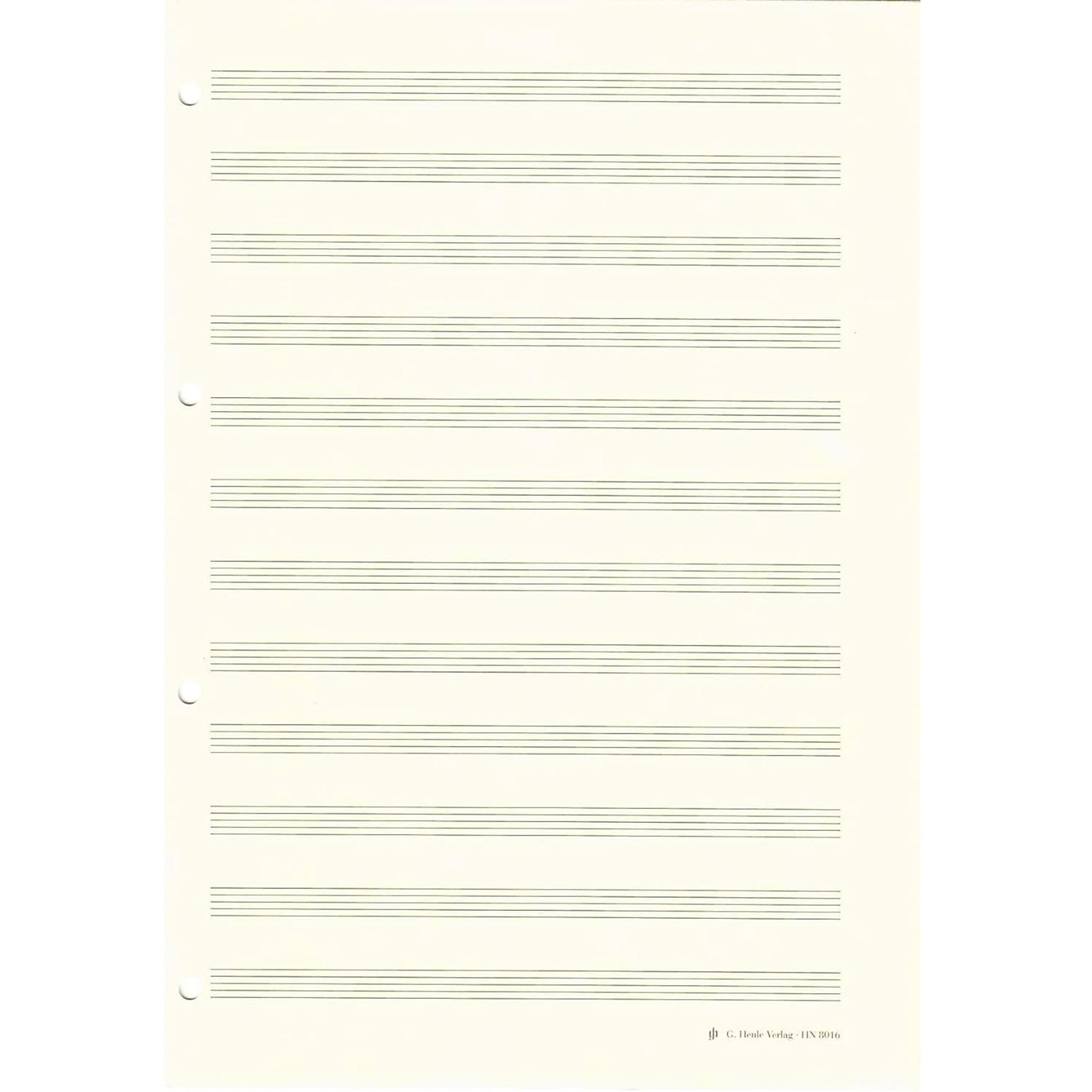 Henle Music Manuscript Paper Notepad