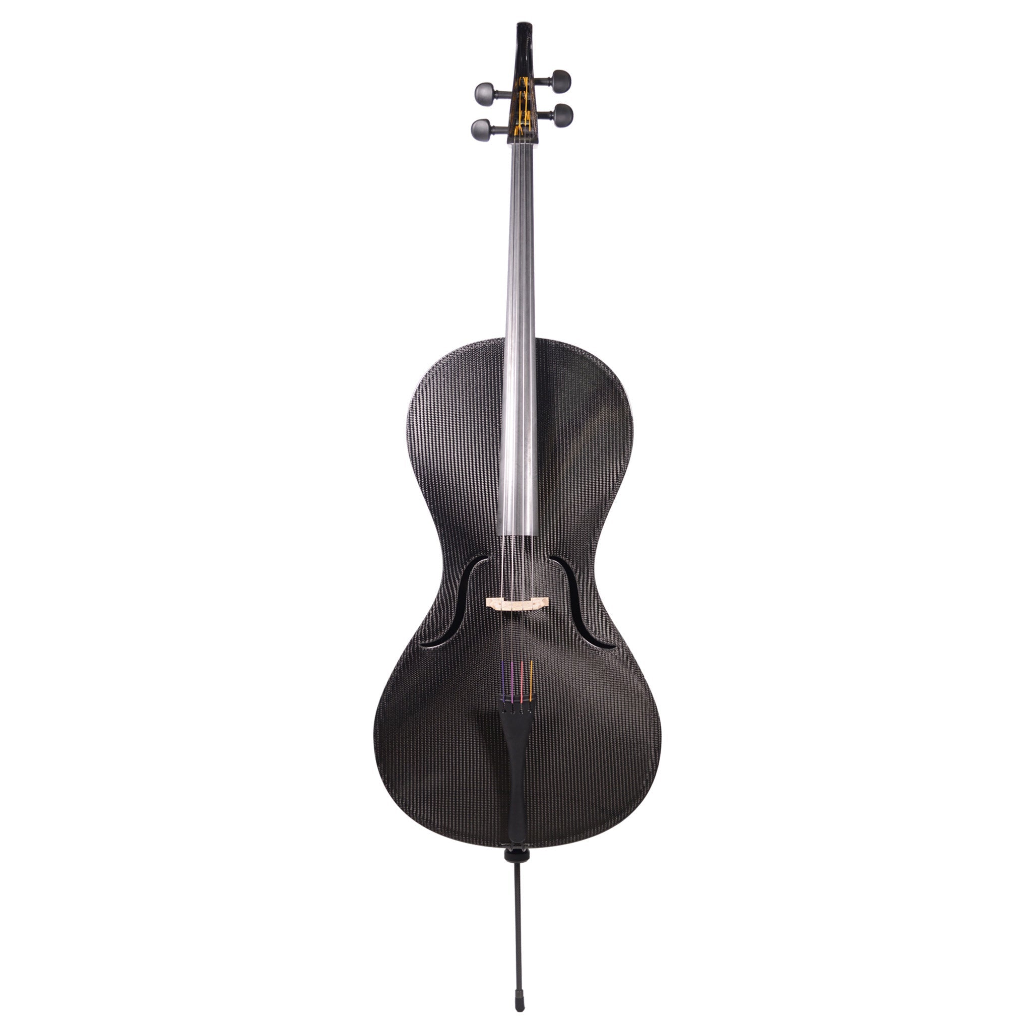 A black Mezzo-Forte Pure Carbon Fiber Cello