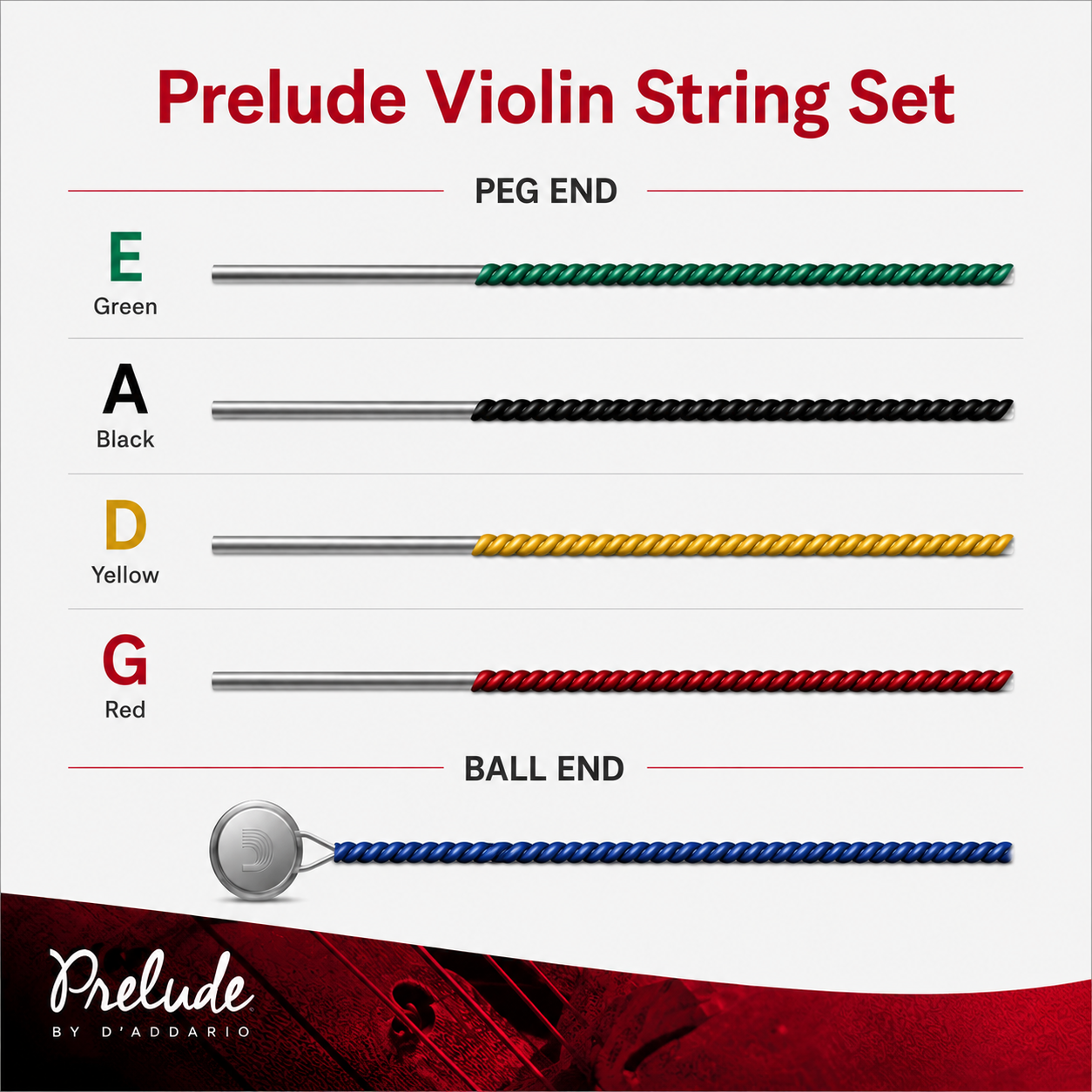 D'Addario Prelude Violin String Set