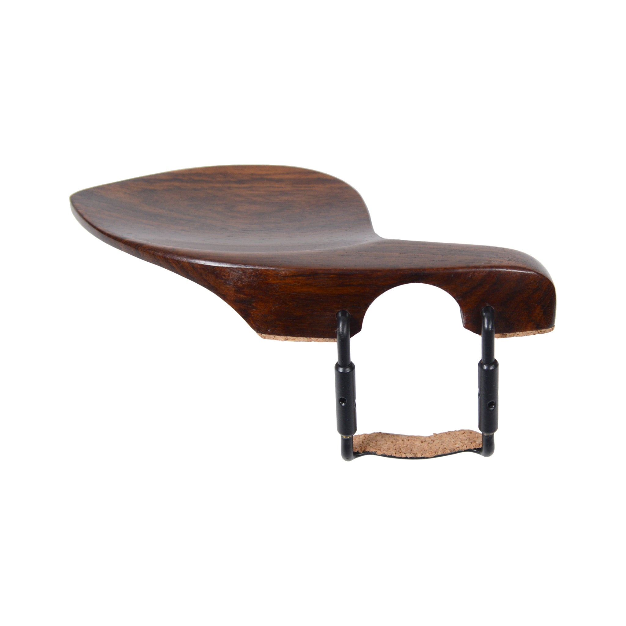 Supreme Guarneri Rosewood Violin Chinrest with Black Hardware