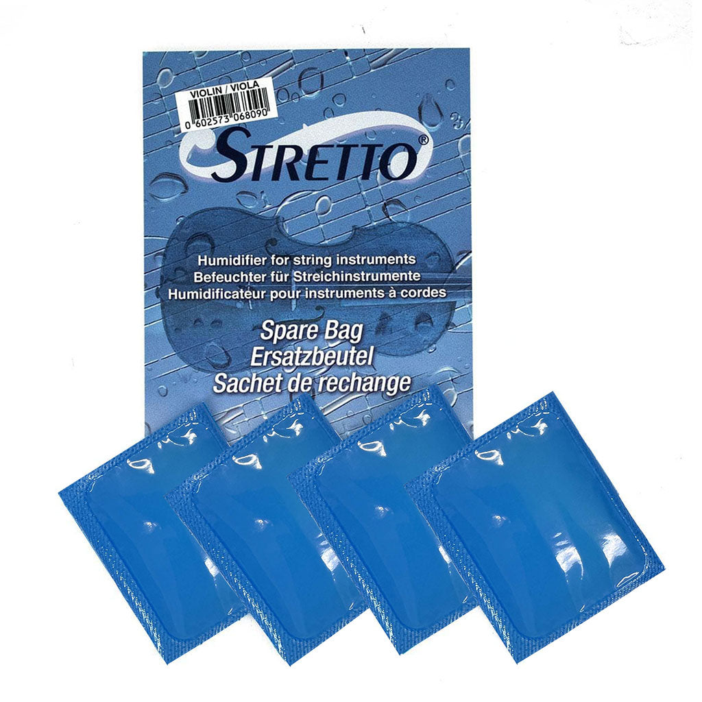 Stretto Violin/Viola Humidifier Replacement Bags, 4-Pack