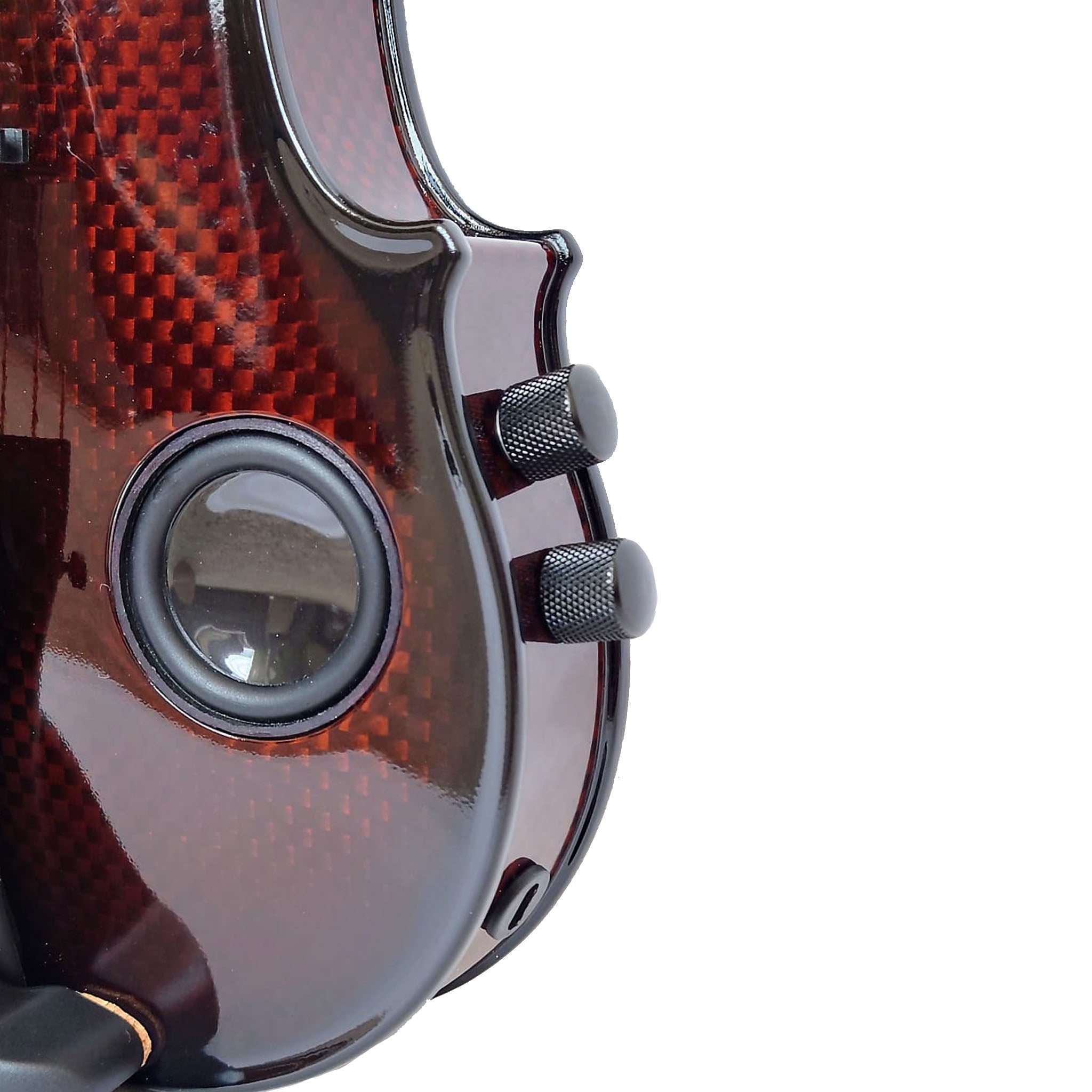 Volta Glassertron Carbon Composite Hybrid Electric Violin with Speakers & Reverb