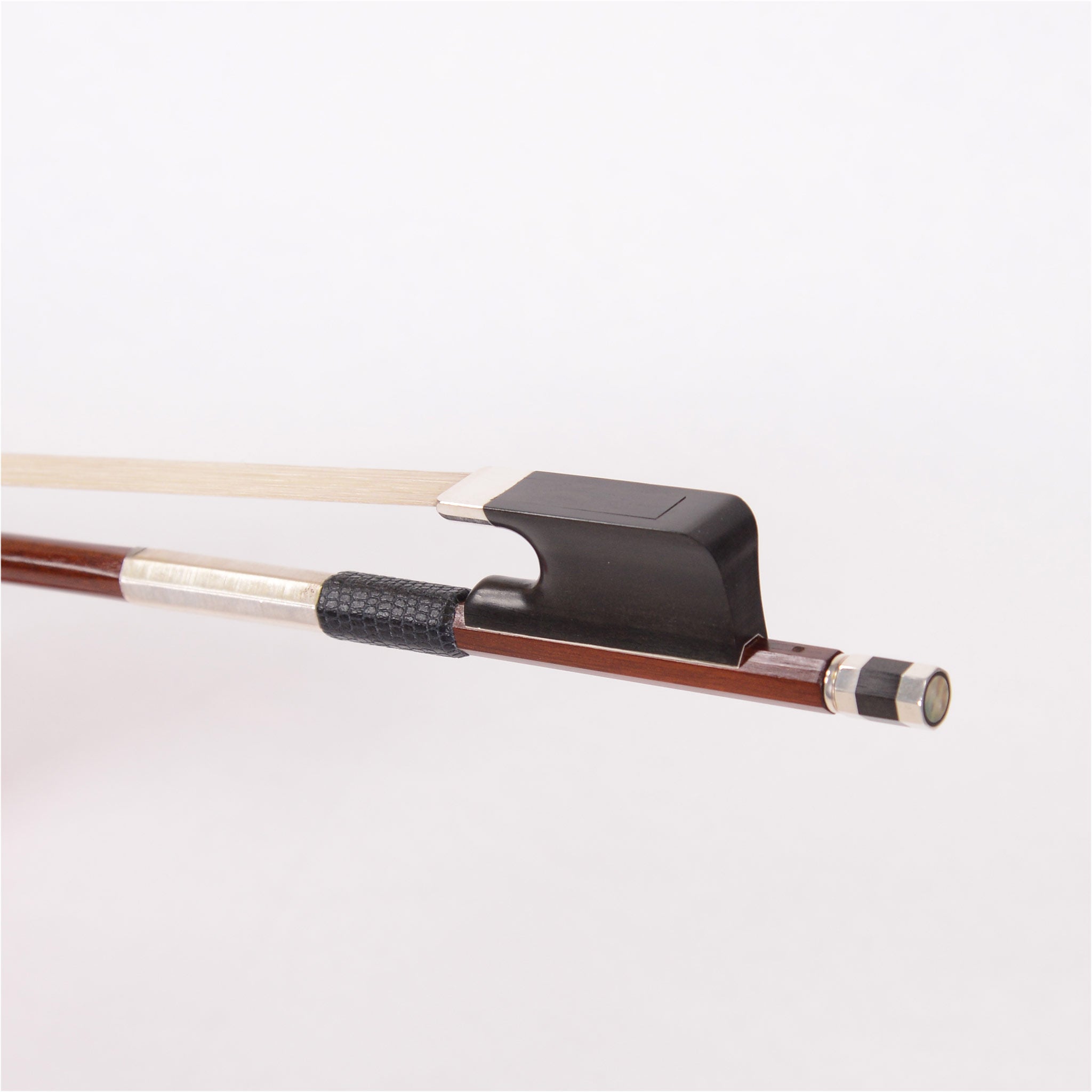 W. Imberti Silver Special Star Pernambuco Cello Bow frog bottom