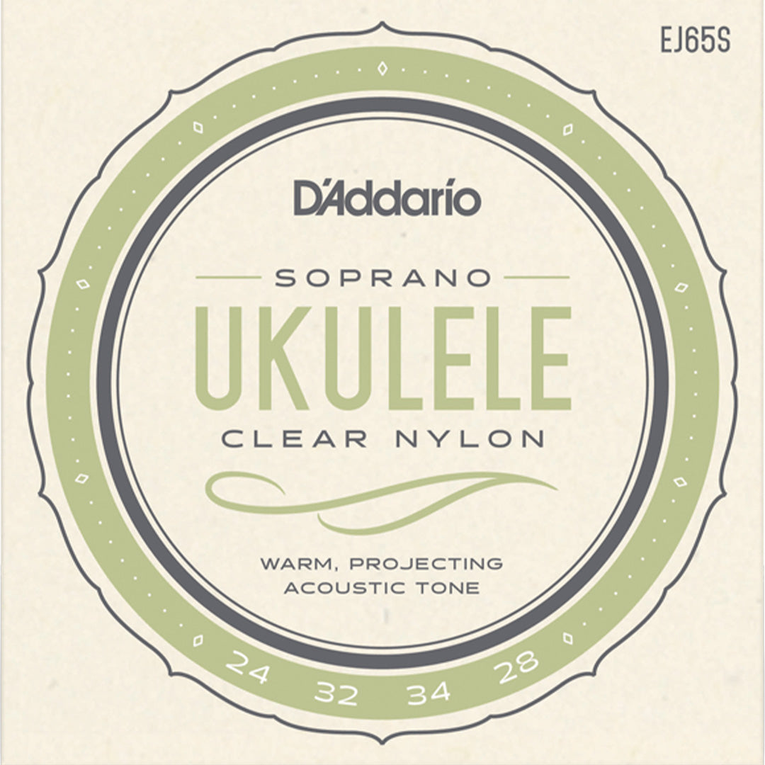 D'Addario EJ65S Soprano Clear Nylon Ukulele String Set