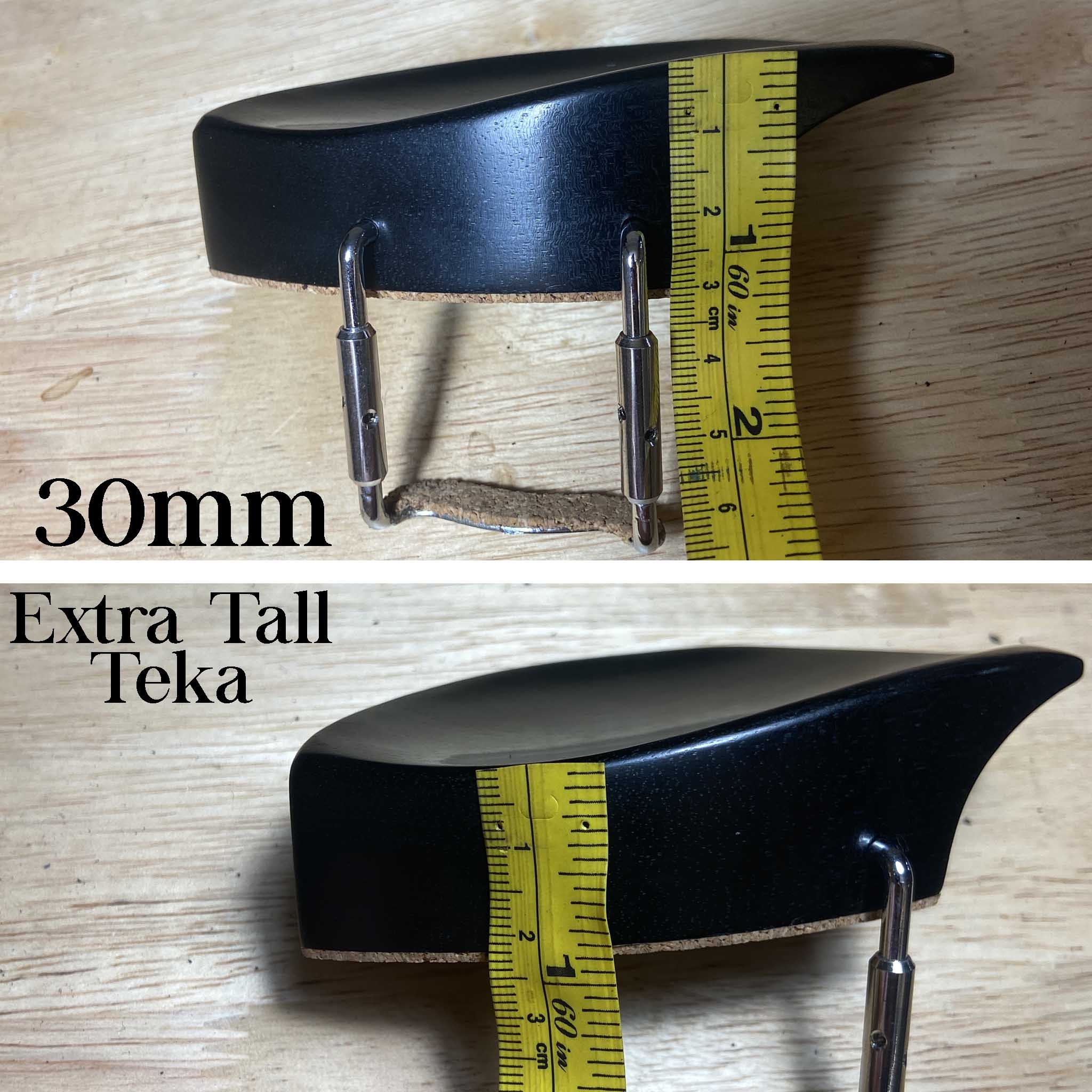 Supreme Teka Extra Tall Ebony Violin Chinrest