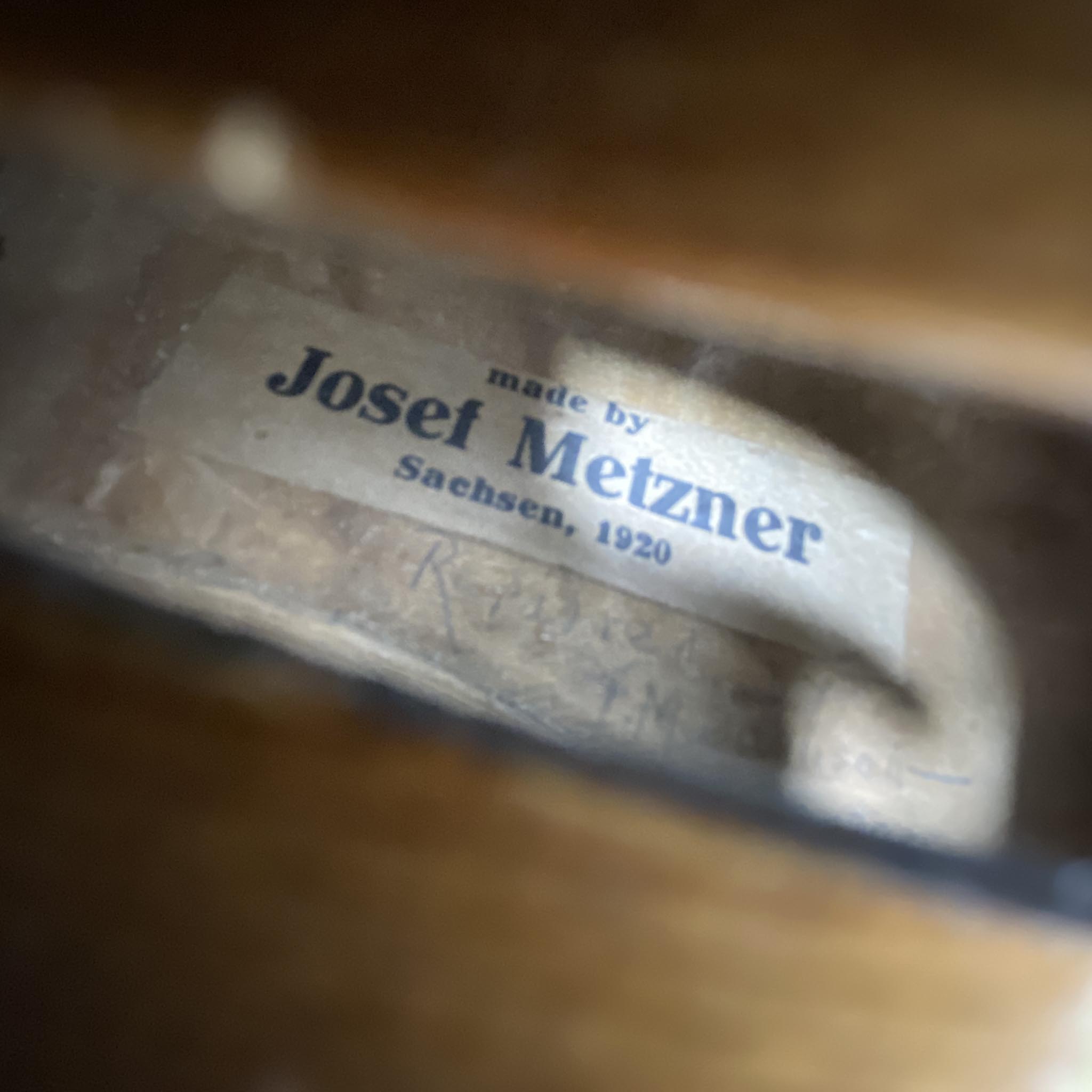 Josef Metzner Sachsen 1920 Violin