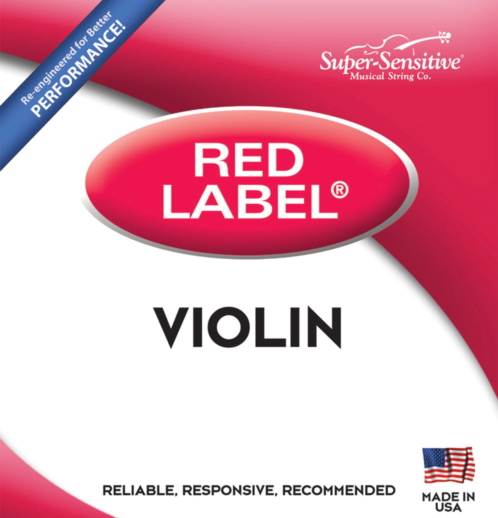 Red Label Violin E** String Nickel Flatwound