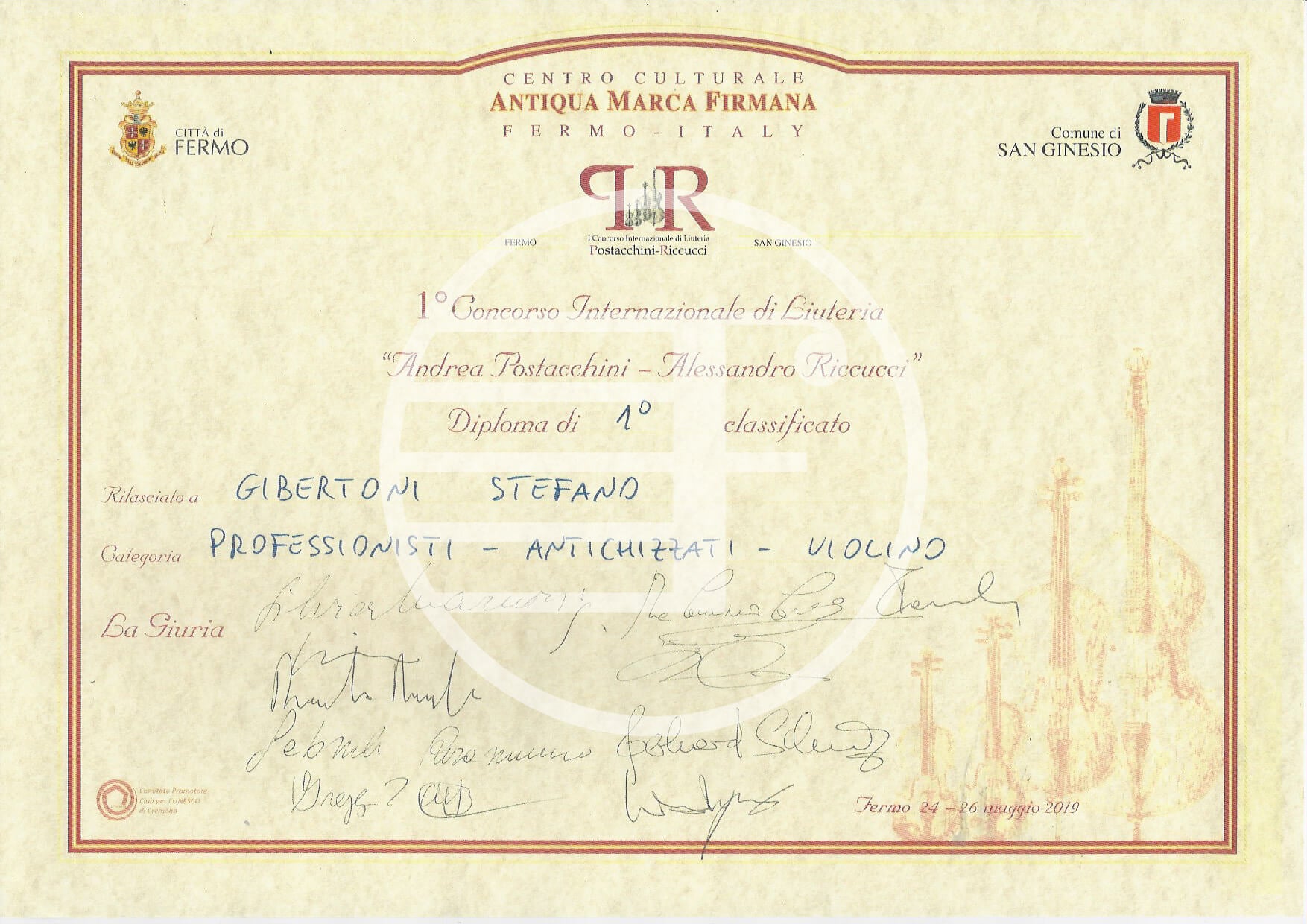 Stefano Gibertoni Stradivari ‘Betts’ Violin Anno 2018