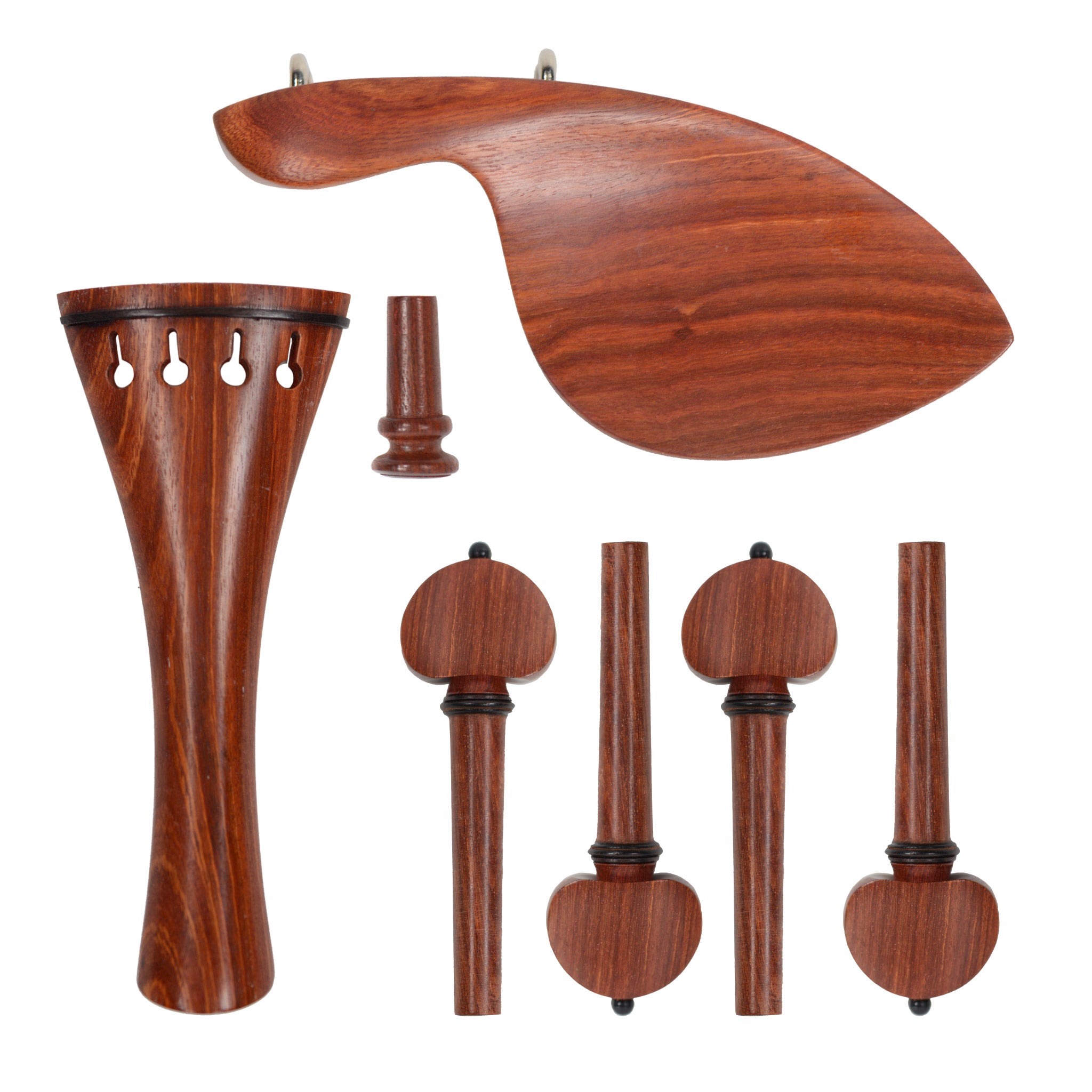 Supreme Red Sandalwood Violin Fittings Set