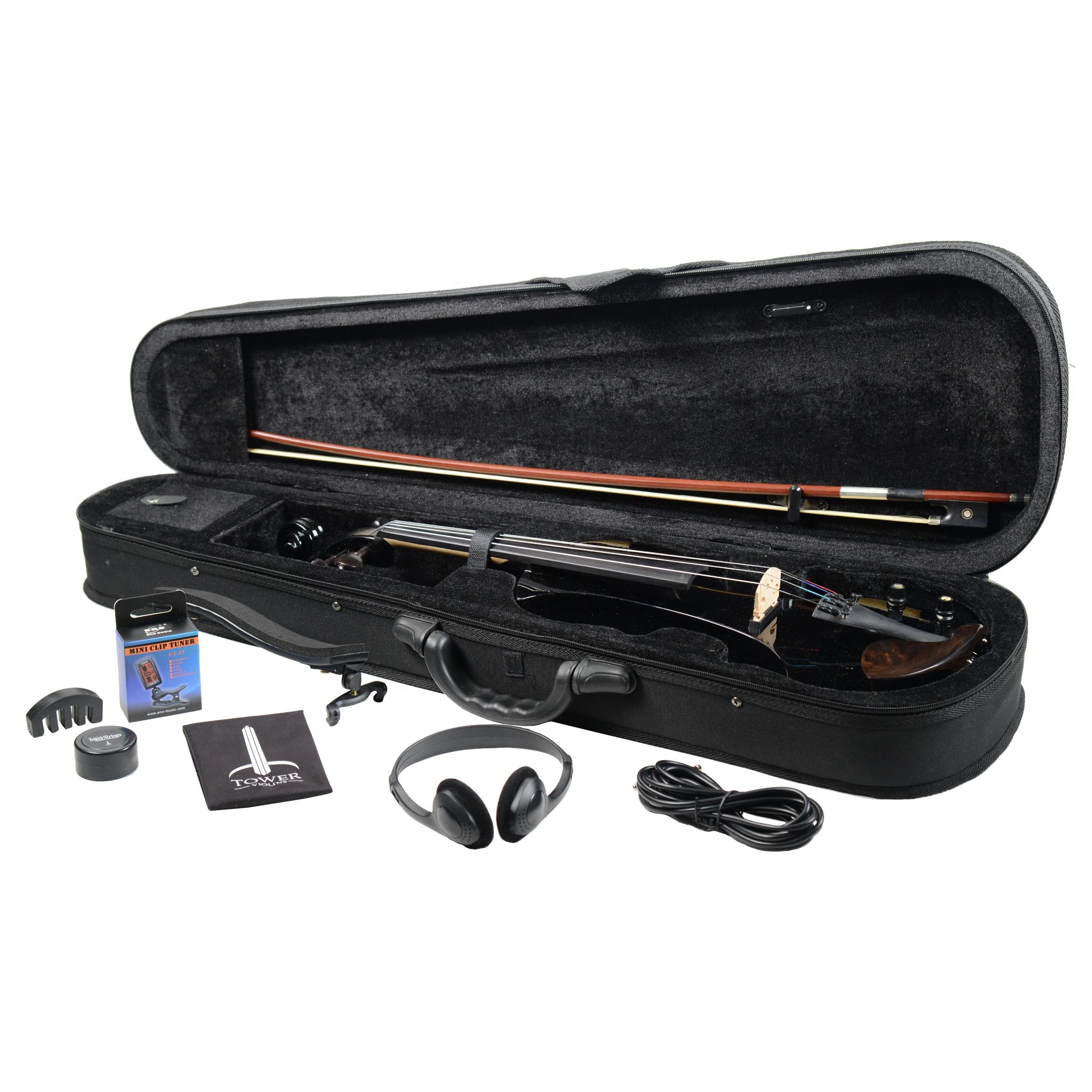 Tower Strings Electric Pro Violin Outfit