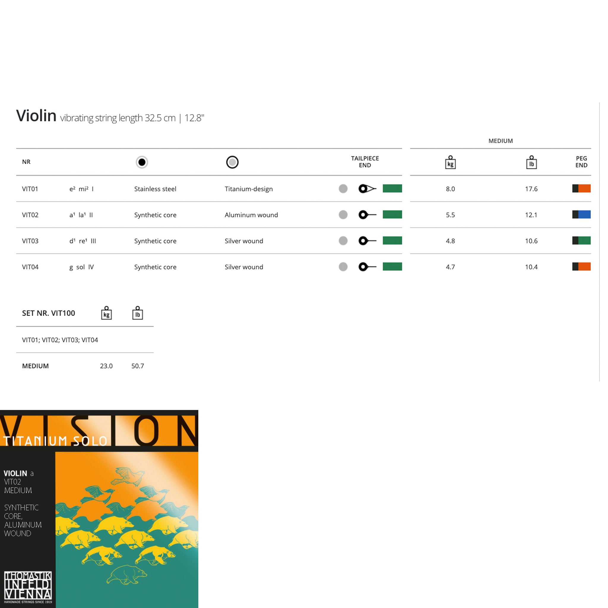 Thomastik Vision Titanium Solo Violin E String