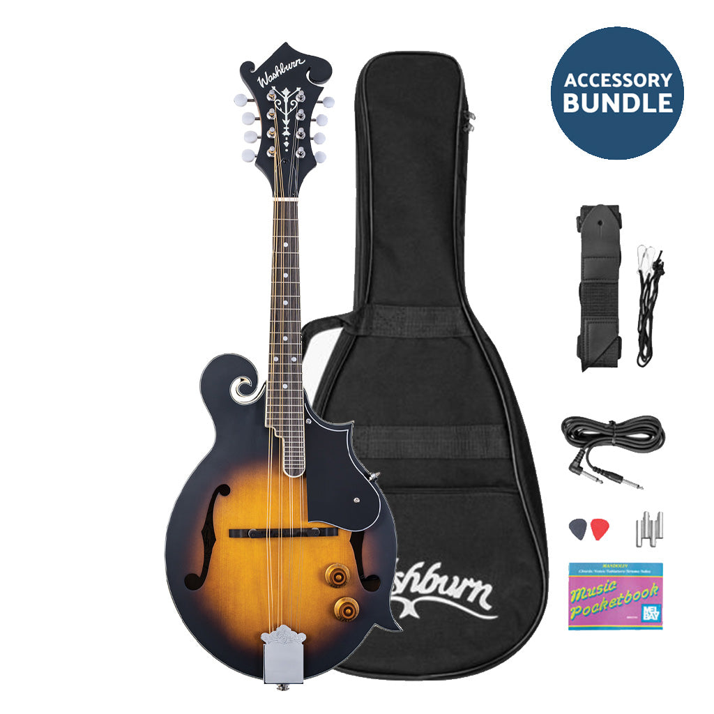 Washburn Americana M3E Acoustic-Electric Mandolin Outfit