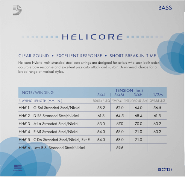 D'Addario Helicore Hybrid Bass E String
