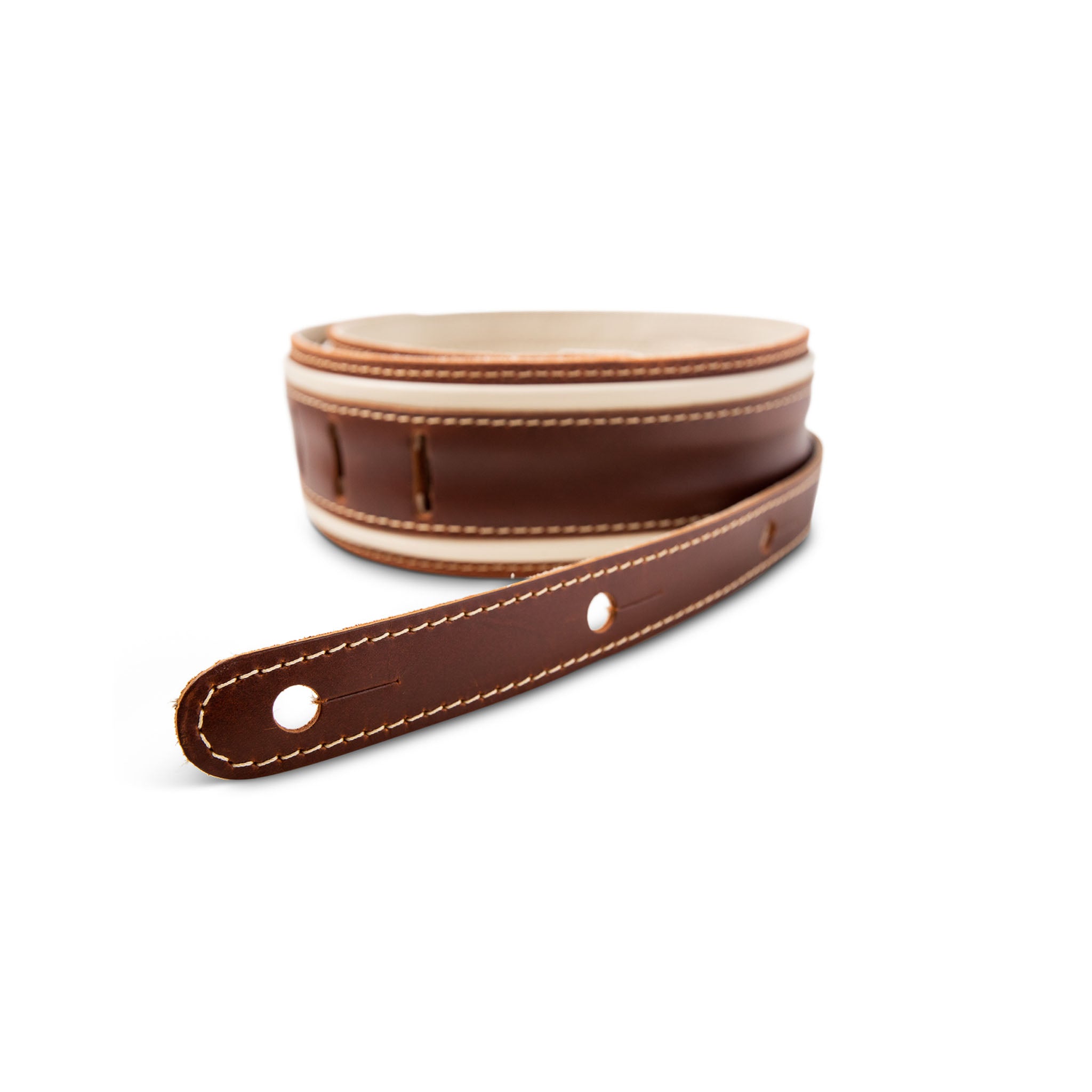 Taylor Element 2.5" Leather Guitar Strap - Brown/Cream