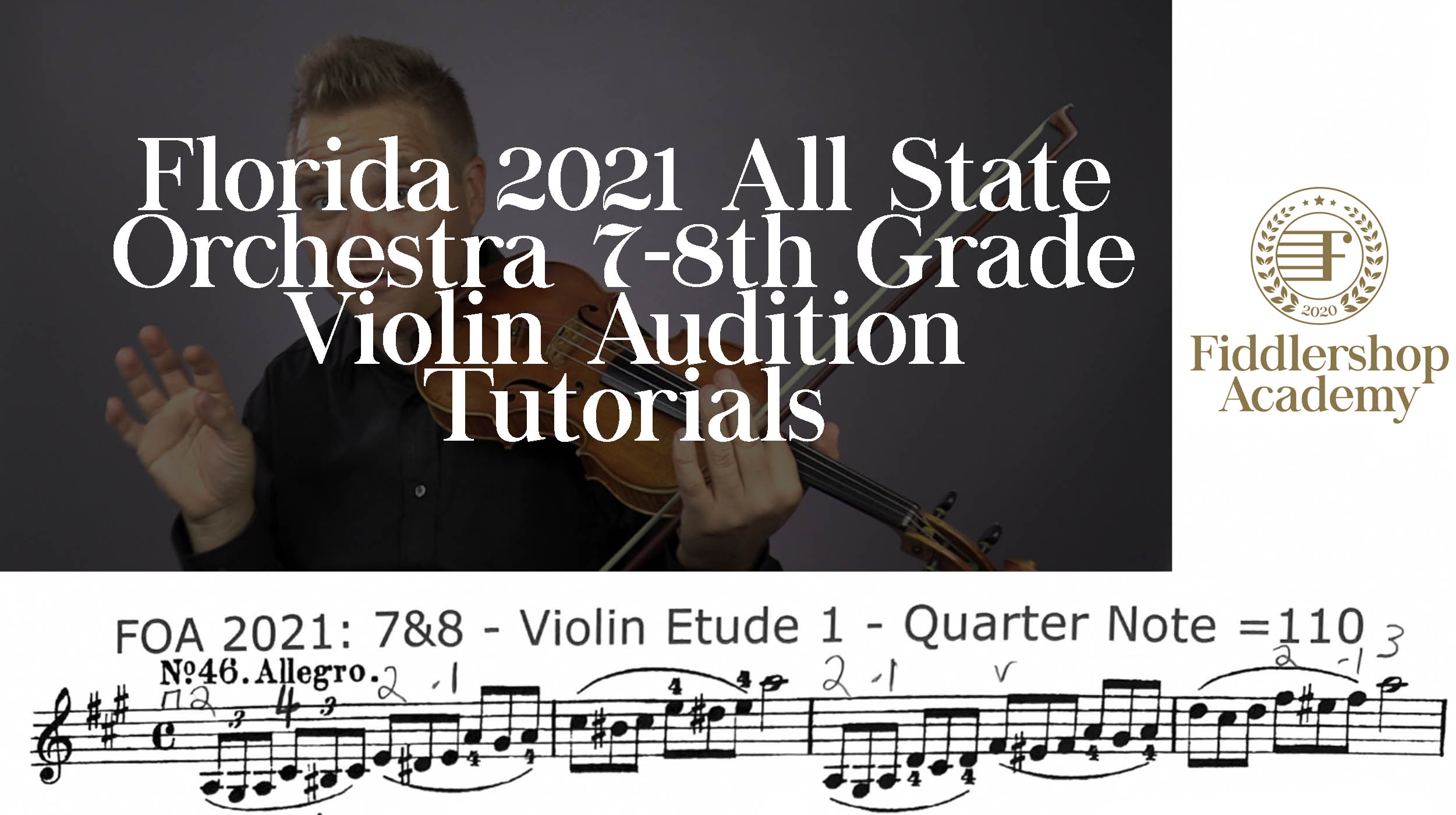 Florida 2021 All State Orchestra 7-8th Grade Violin Tutorials