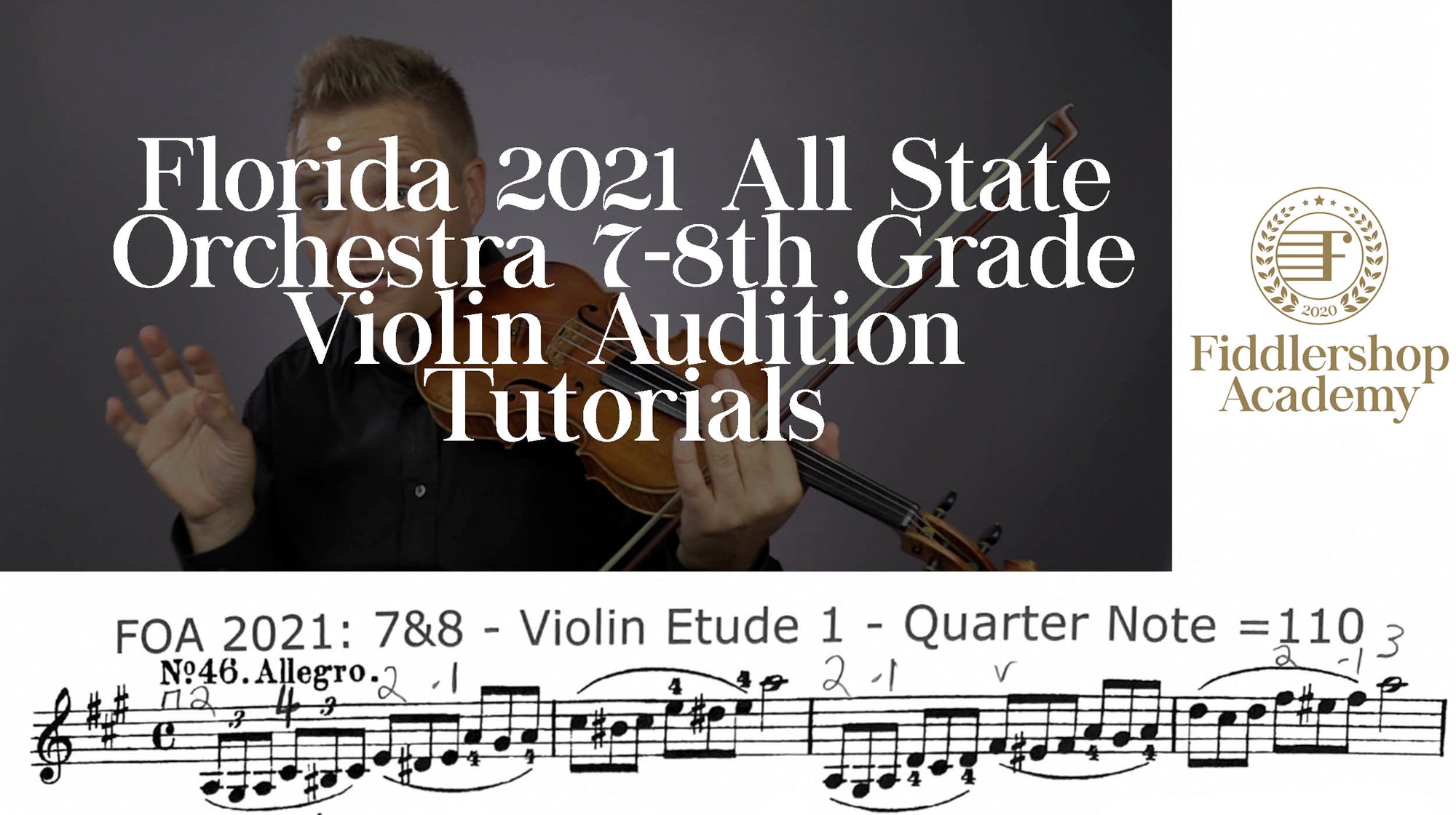 Florida 2021 All State Orchestra 7-8th Grade Violin Tutorials