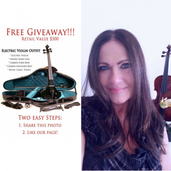 Giveaway Winner Uses Electric Violin Outfit for a Good Cause