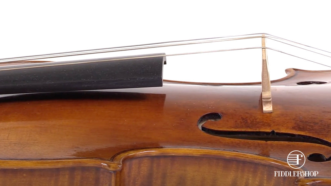 Leaning violin bridge