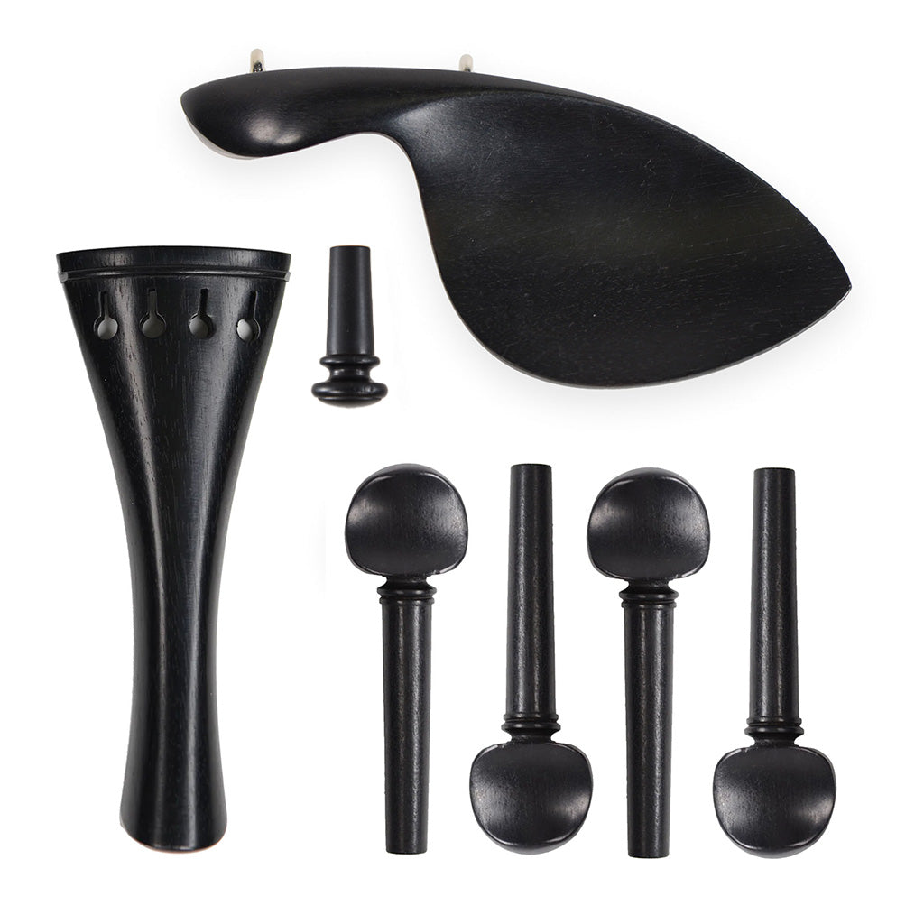 Supreme French Ebony Violin Fittings Set