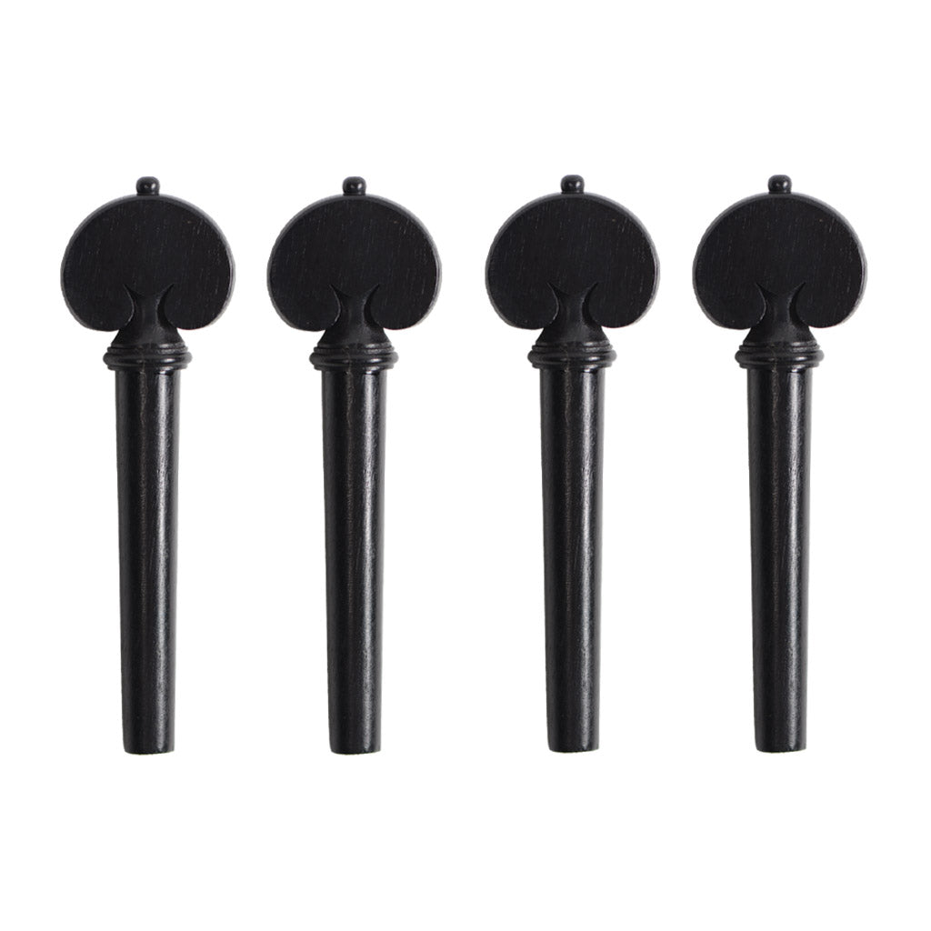 Supreme Heart Shaped Ebony Viola Peg Set