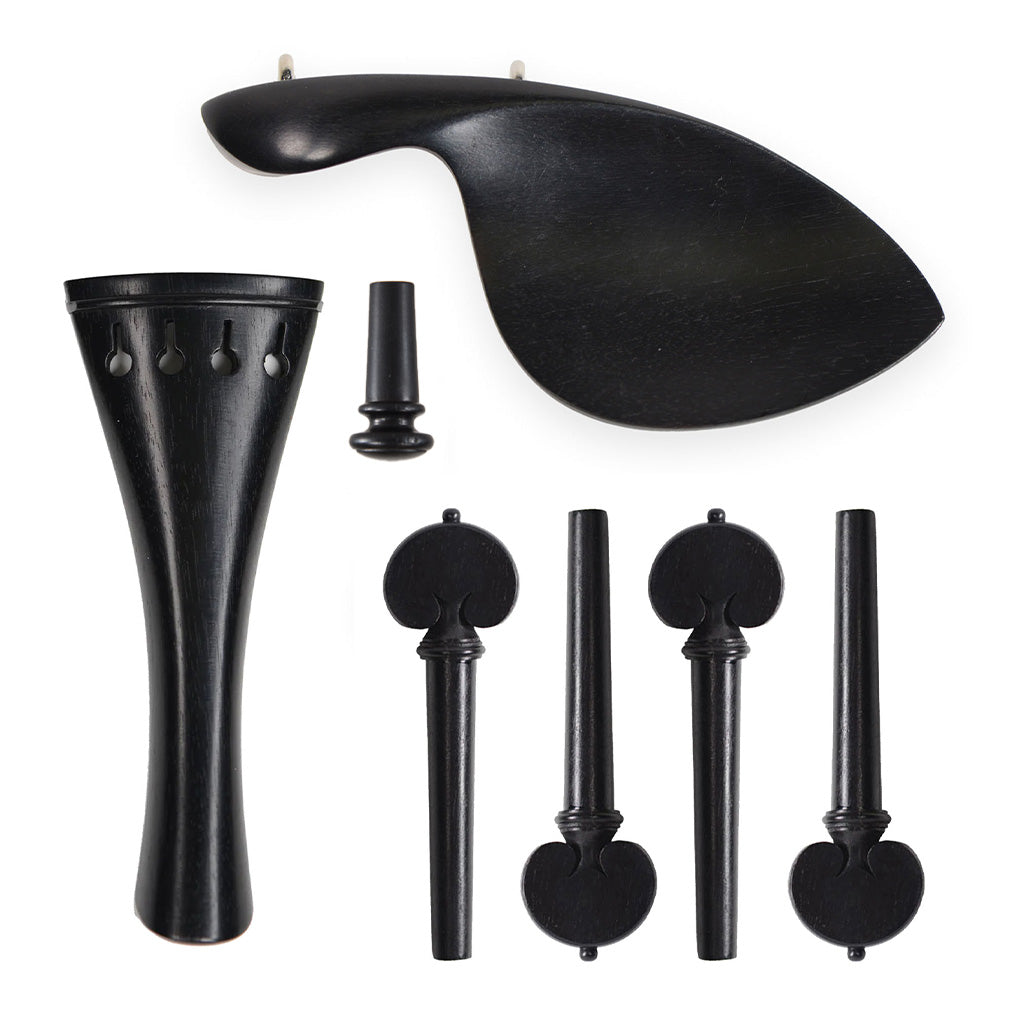 Supreme Heart Ebony Violin Fittings Set