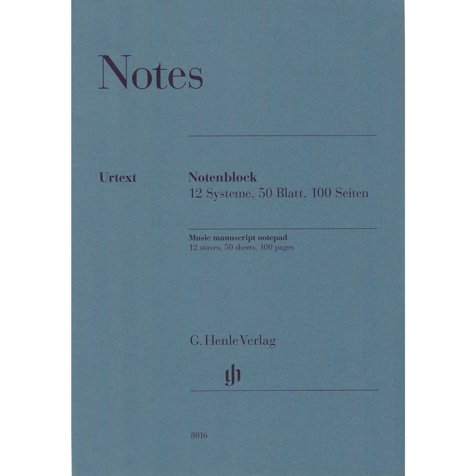 Henle Music Manuscript Paper Notepad