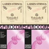 Larsen Soloist A & D, Thomastik Spirocore Tungsten G & C Combo Cello String Set