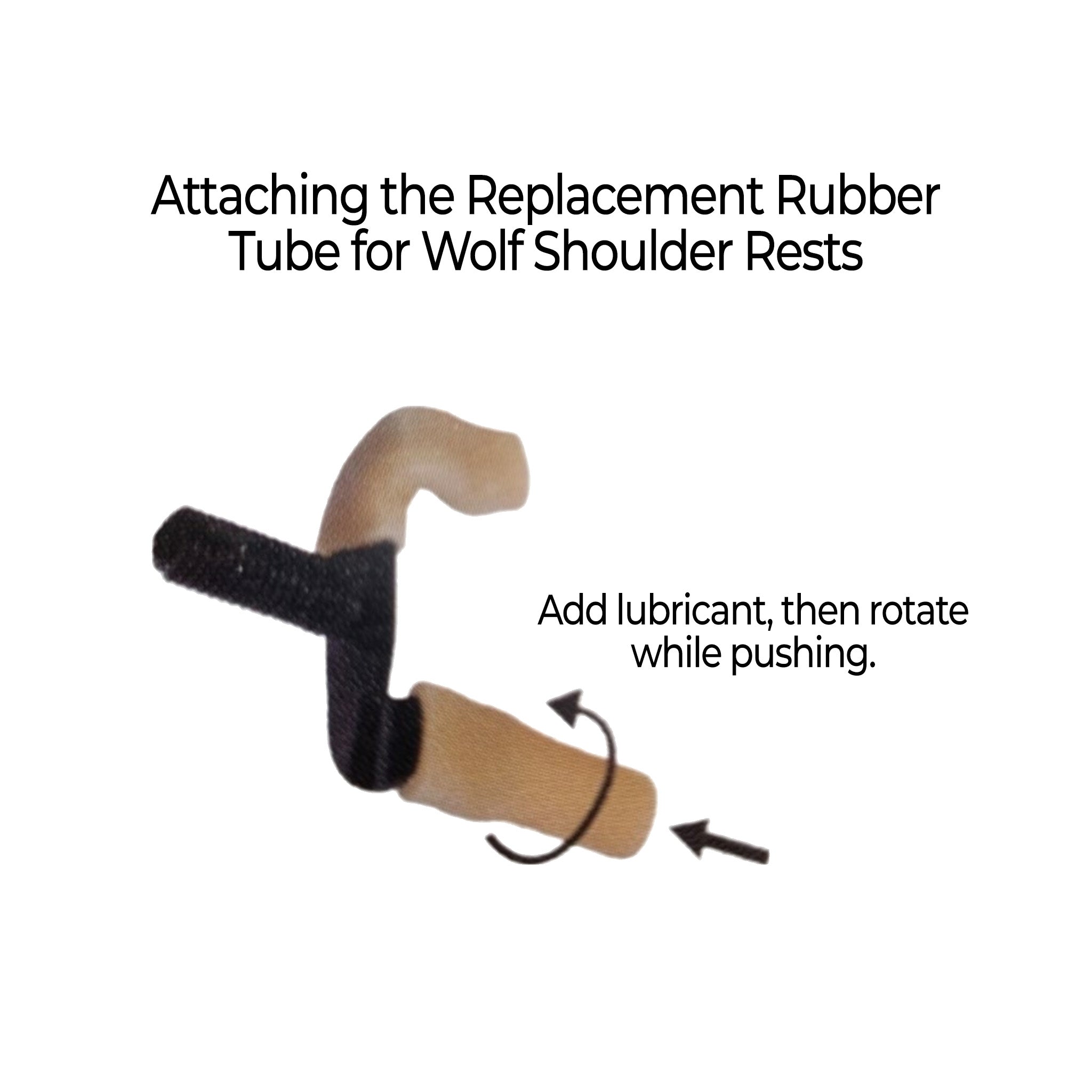 Replacement Foot Tubing for Wolf Shoulder Rests