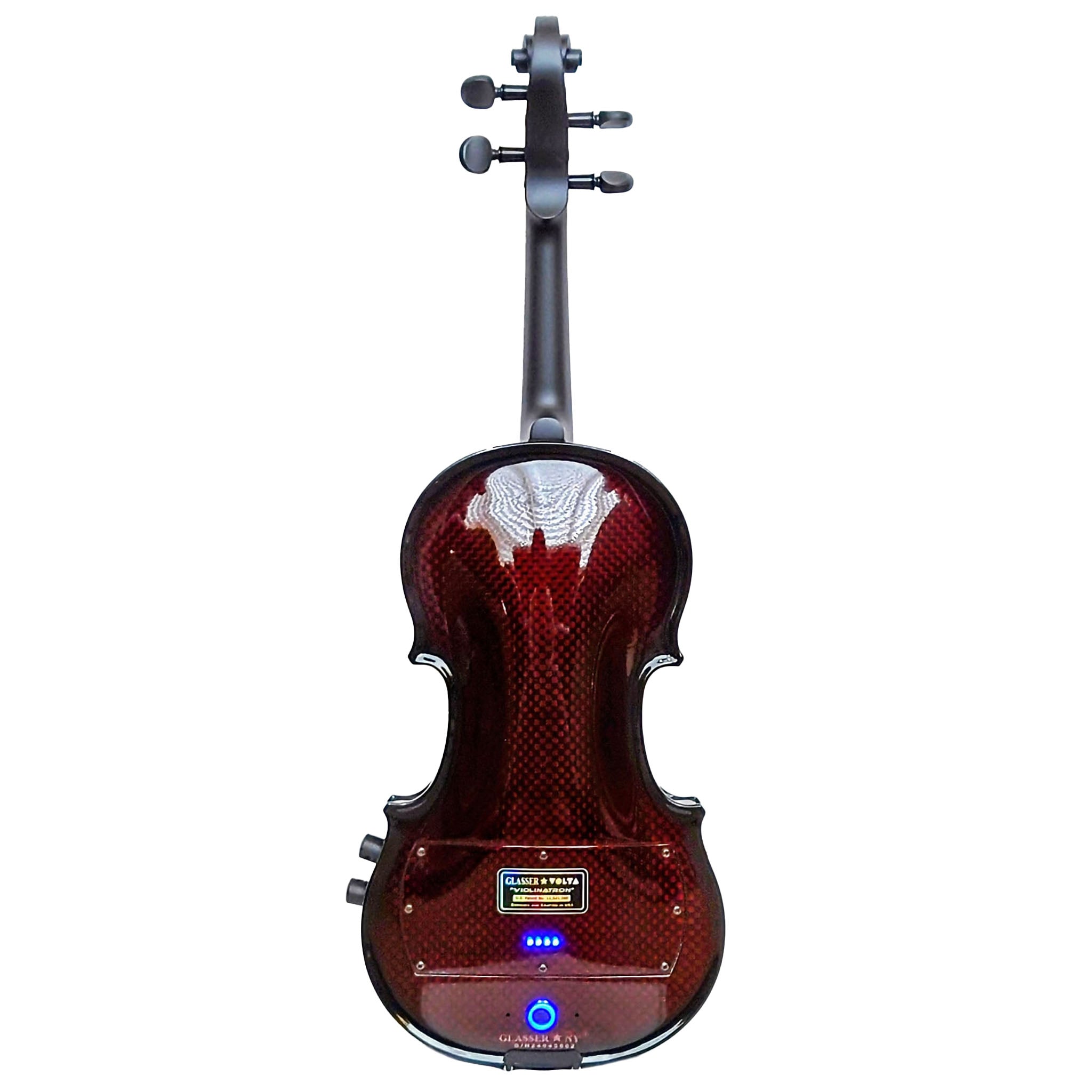 Volta Glassertron Carbon Composite Hybrid Electric Violin with Speakers & Reverb