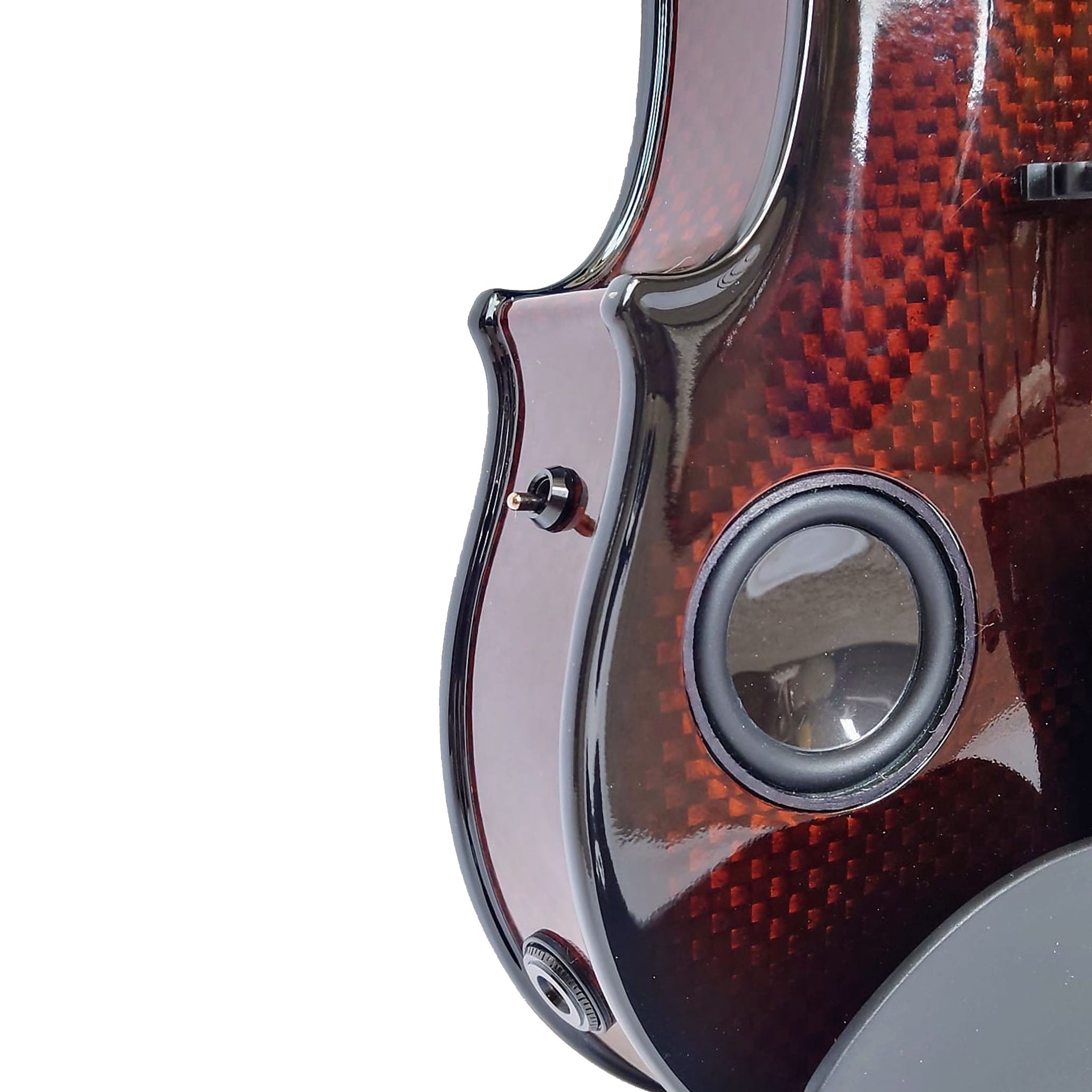 Volta Glassertron Carbon Composite Hybrid Electric Violin with Speakers & Reverb