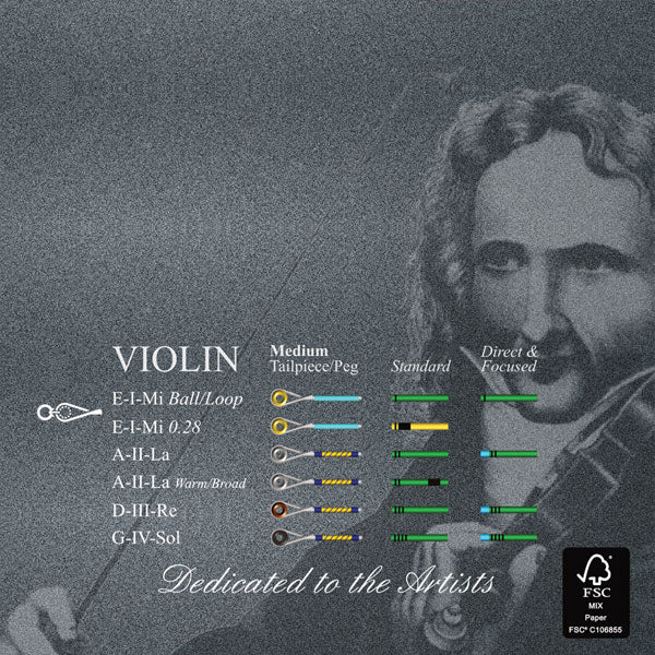 Larsen Il Cannone Violin String Set, Direct & Focused