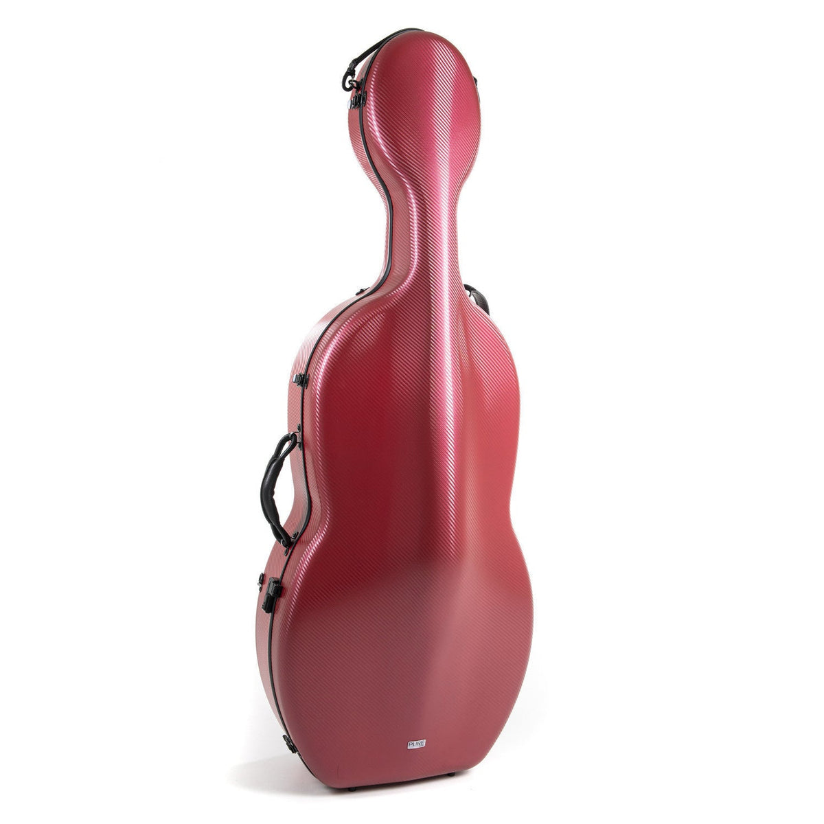 Gewa Pure polycarbonate cello case with wheels in red