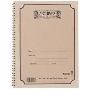 Archives Spiral Bound Manuscript Paper Book
