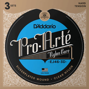 D'Addario EJ46 Pro-Arté Nylon Classical Guitar String Set, Hard
