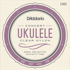 D'Addario EJ65C Clear Nylon Concert Ukulele String Set