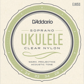 D'Addario EJ65S Soprano Clear Nylon Ukulele String Set