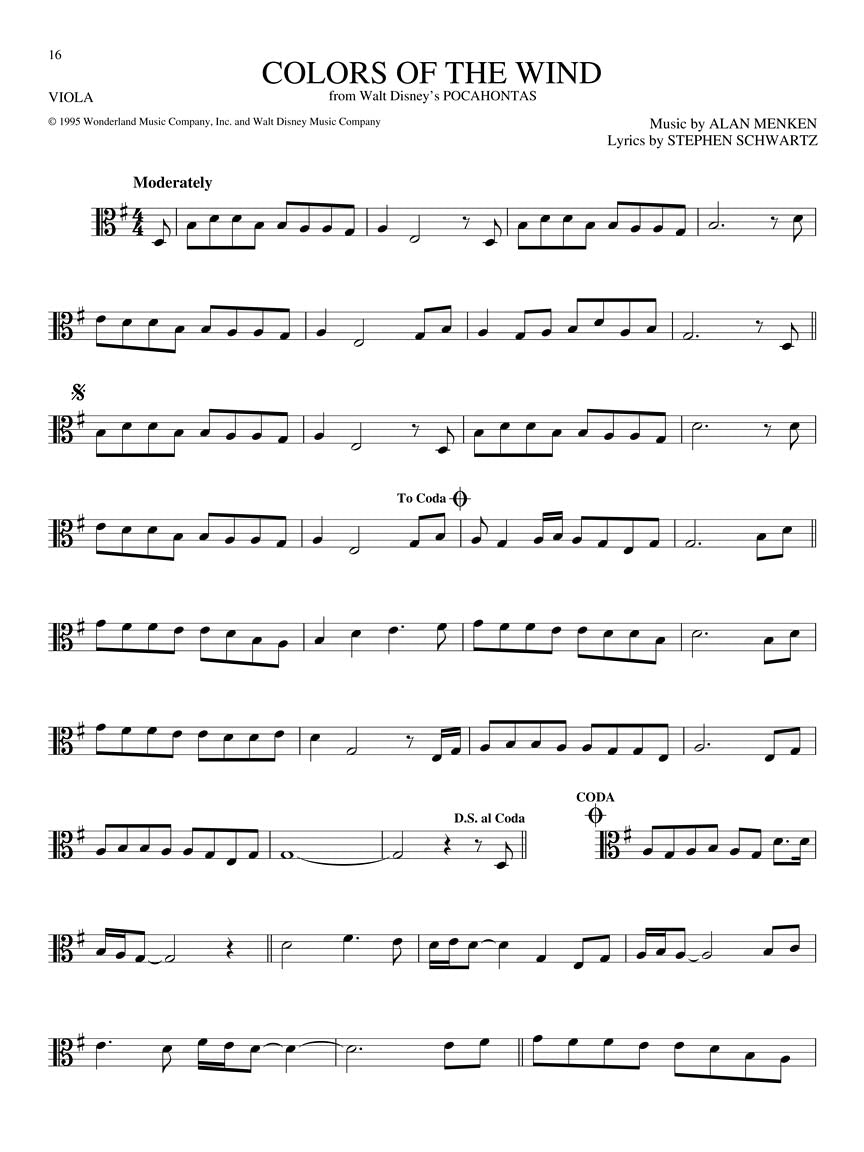 disney violin sheet music colors of the wind