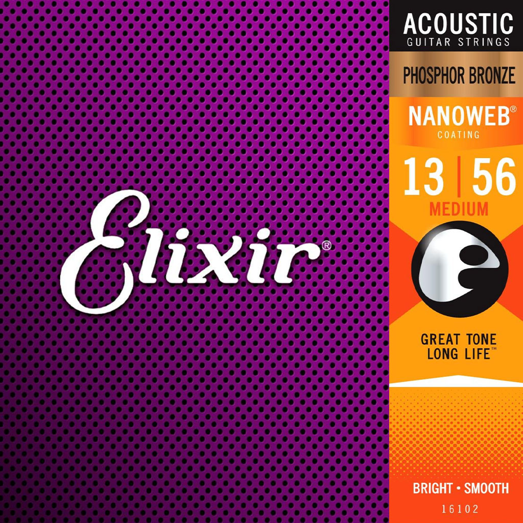 Elixir Phosphor Bronze Acoustic Guitar String Set, Medium