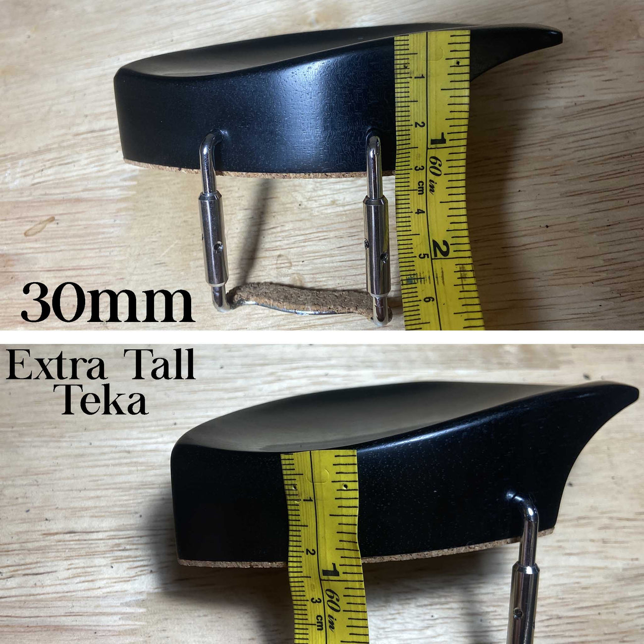 Extra Tall Violin Chinrest Teka Model