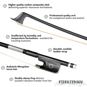 B-Stock Fiddlerman Carbon Fiber Cello Bow