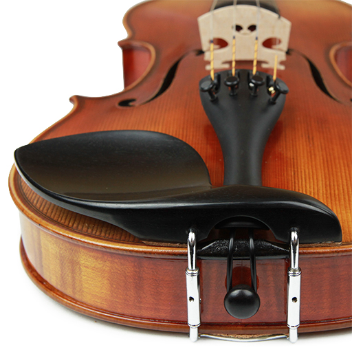 Guarneri Model Violin Chinrest - Silver Hardware