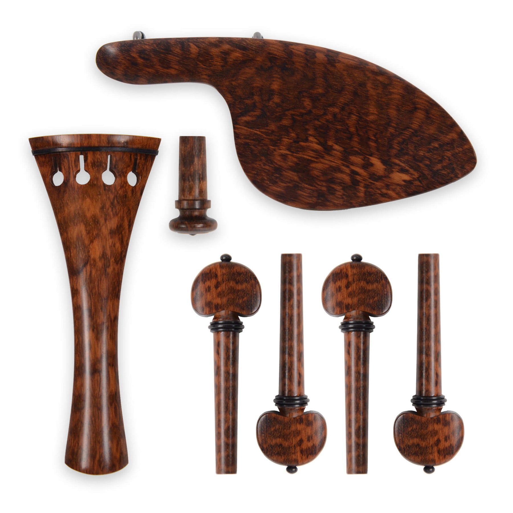 Supreme Snakewood Violin Fittings Set