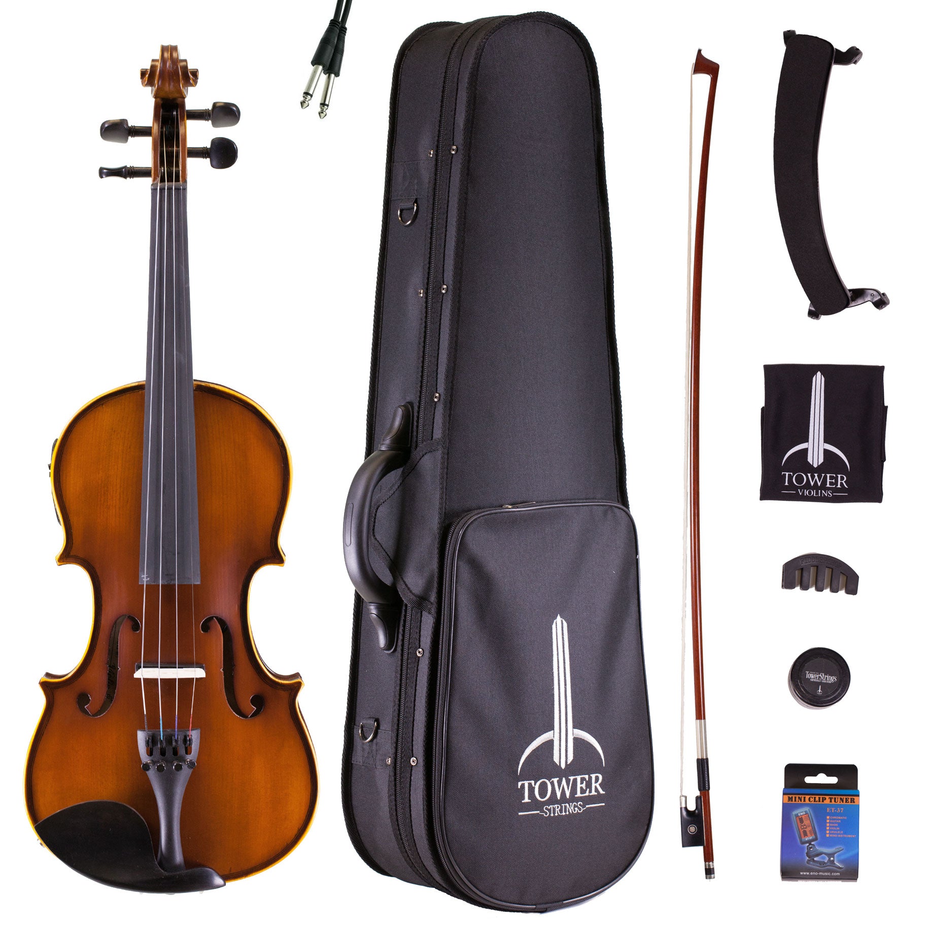Tower Strings Acoustic Electric Violin Outfit