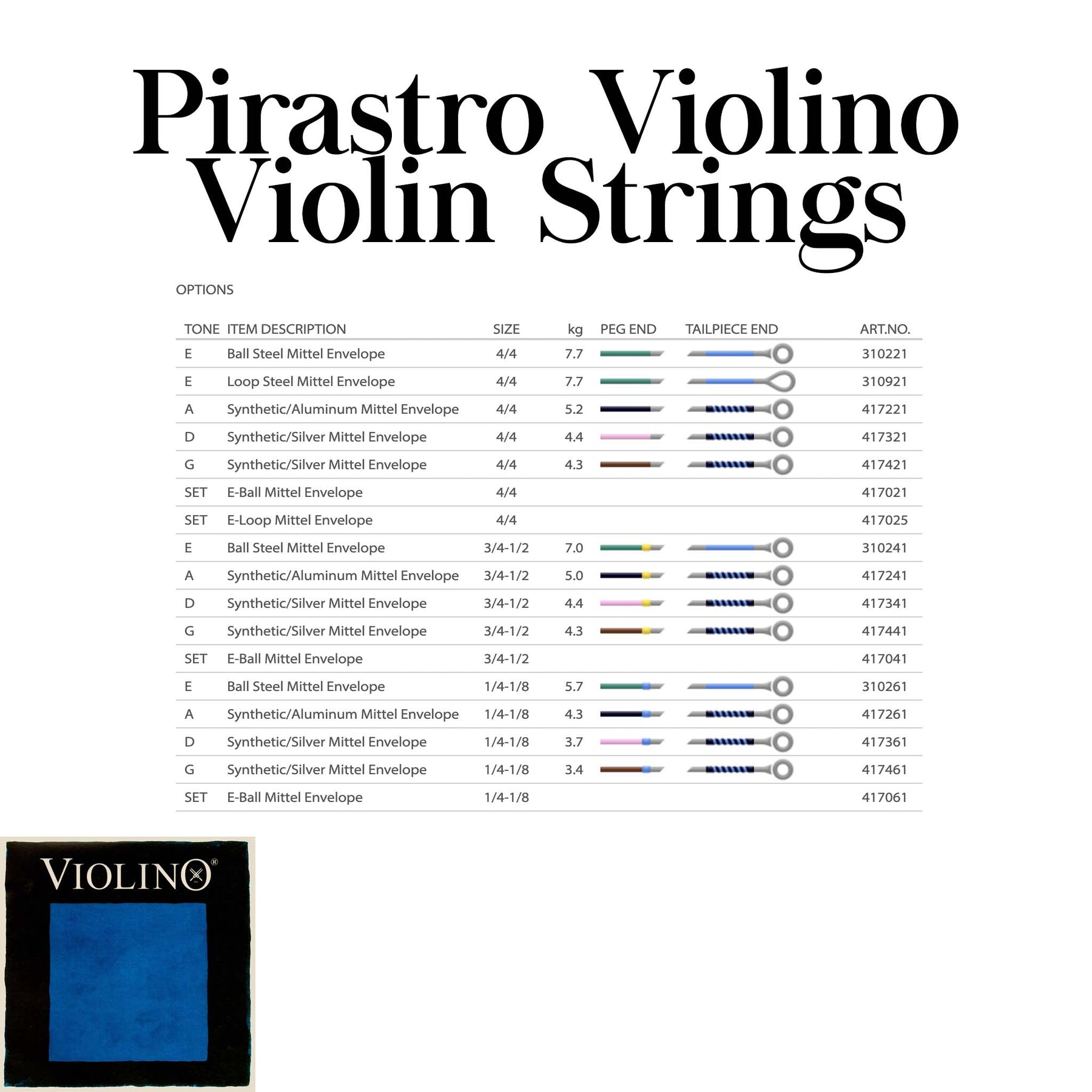 Pirastro Violino Violin Set